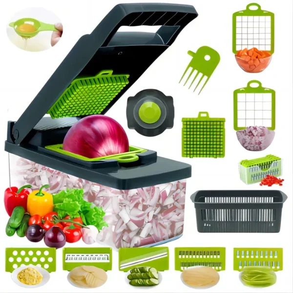 12 In 1 Nicer Dicer Plus Vegetable Slicer Chopper - Image 3