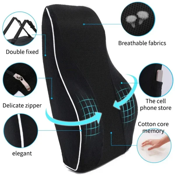 Universal Lumbar Support Cushion for Office & Car - Image 6