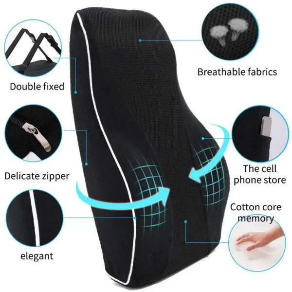 Universal Lumbar Support Cushion for Office & Car