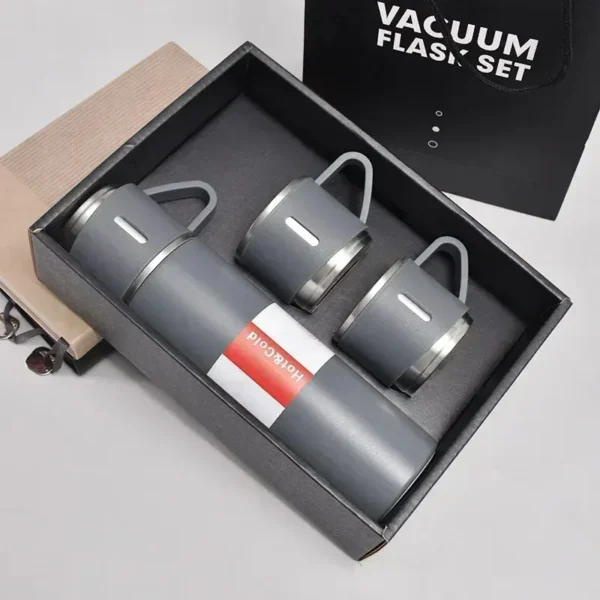 Stainless Steel Vacuum Flask Set, 500ml With 2cups - Image 8