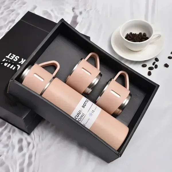 Stainless Steel Vacuum Flask Set, 500ml With 2cups - Image 7