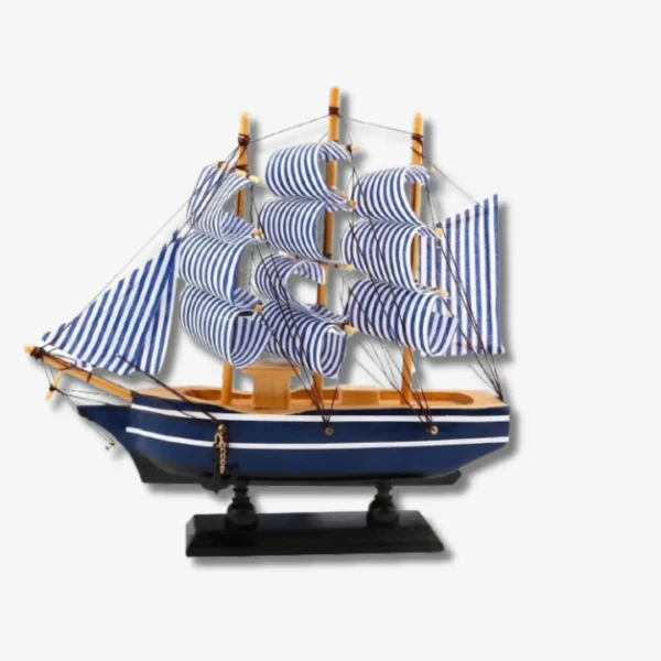 Transform your space with the timeless charm of our Wooden Sailing Boat Model