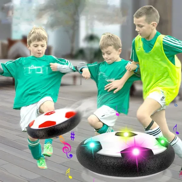 Hover Ball With Lights Air Floating Soccer Toy With Led Lights And Foam Bumper, Indoor Games For Kids