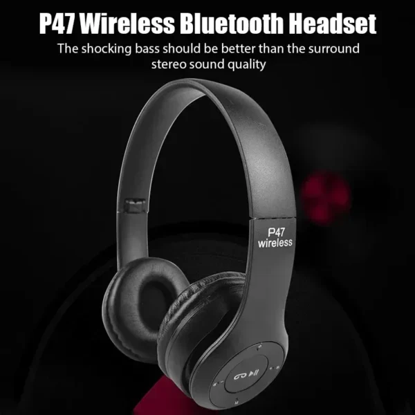 P47 Wireless Headphones Ultra Bluetooth Headset For Gaming and Music - Image 3