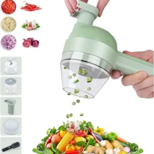 4 in 1 handheld electric vegetable cutter wireless food processor for garlic pepper chili onion celery ginger meat with brush random color 1 1