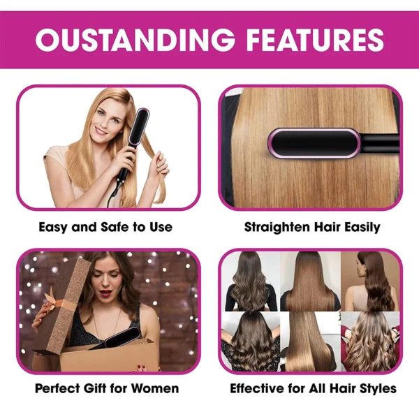 2-in-1 Hair Straightener Comb - Image 5