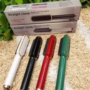 hair straightener hair brush brush straightener hair styling hair beauty tool straight curl different styling hair brush random color 4